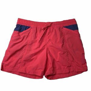 Columbia Womens Omni-Shade Pink Navy Blue Color Blocked Shorts Size Medium
